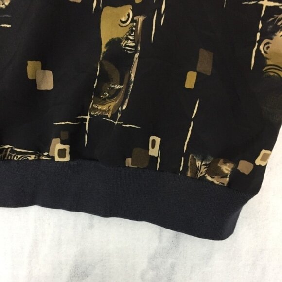 Fulton Street Shirt Mens 1X Banded Popover Abstract Print Quarter Button Front - Picture 6 of 10